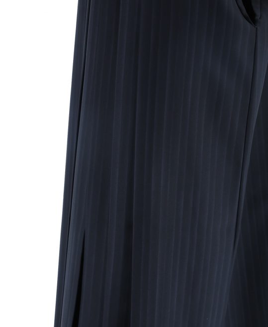 卒業式袴単品レンタル[総柄・無地風]濃いグレーに細いストライプ[身長148-152cm]No.550